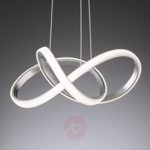 Lampa wisząca LED Indygo, srebro płatkowe