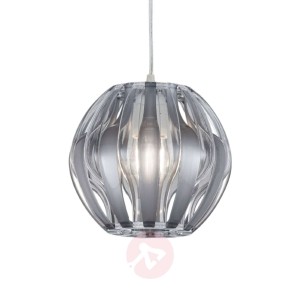 Kulista lampa wisząca Pumpkin ze srebrnymi elem.