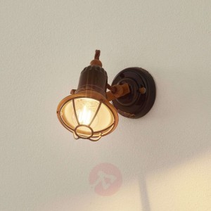 Lampa ścienna C1675/1 z koszem, 1-pkt., czarna