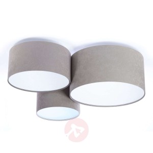 Lampa sufitowa 080, 3-punktowa, jasnoszara-biała