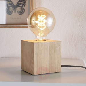 Lampa stołowa Trongo – sześcian, antracytowy kabel