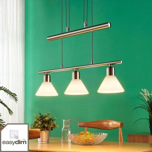 Lampa wisząca LED Eleasa, easydim 3-pkt., nikiel