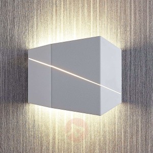 Kinkiet LED Nikolae, 18 cm, biały