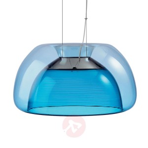 Kolorowa lampa wisząca LED Aurelia, niebieska