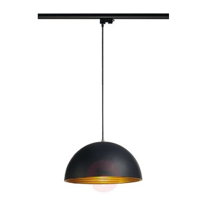 Lampa wisząca FORCHINI M do szyny 3-faz. cz.-złot.
