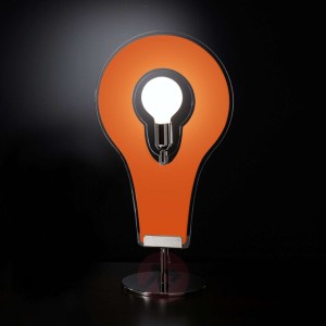 Ujmująca lampa stołowa Flat 60 pomarańczowa