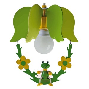 Lampa wisząca Żaba w kształcie kwiatu, z huśtawką