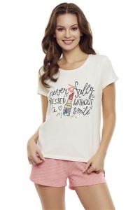 Pizama Devine 35830-01X Ecru-roz