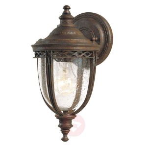 Latarnia ścienna English Bridle, Ø16,5 cm, brązowa