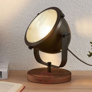 Lindby Shila reflektor lampa stołowa, czarna