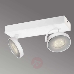 Biały, dwupunktowy spot LED Clockwork