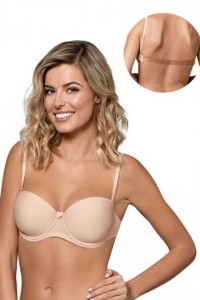 Biustonosz Ewa 02 (silikonowy tyl) Bezowy