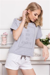 Pizama Kingdom Short Dots & Grey