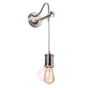 Lampa ścienna Douille, nikiel polerowany