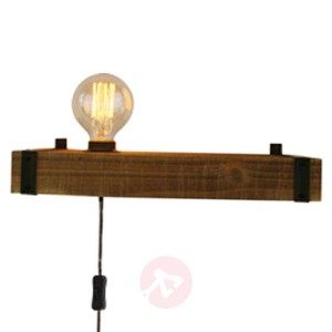 Lampa ścienna Legno z kablem i wtyczką