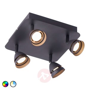 Trio WiZ Gemini lampa sufitowa LED 4-pkt. czarna