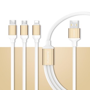 Kabel USB - 3 w 1 - Iphone, Android, Typu C