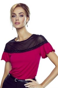 Bluzka Dita New Bordowo-Czarna