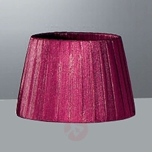 Duży abażur z organzy bordowy