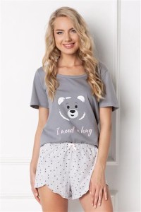 Piżama Huggy Bear Short Grey