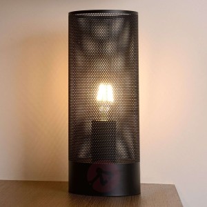Prostoliniowa lampa stołowa Beli, czarna
