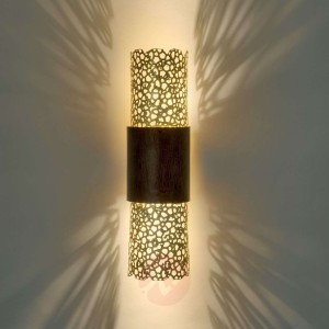 Lampa ścienna Palazzo, złota/brązowa