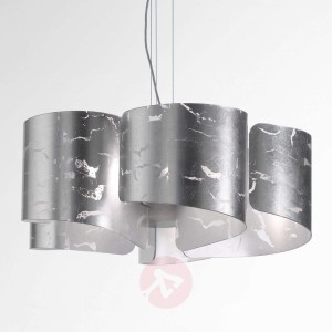 Lampa wisząca Papiro z klasą 5-pkt. srebrna