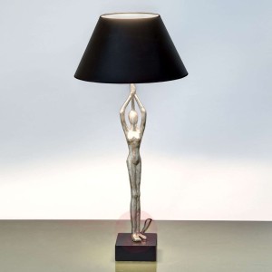 Designerska lampa stołowa Ballerino z figurką