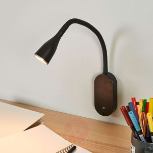 Regulowany kinkiet LED Enna z gniazdem USB