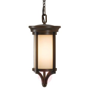 Stylowa lampa wisząca Merrill na zewnątrz