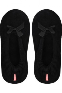 Kapcie baletki szkolne ze skórzaną podeszwą Home socks
