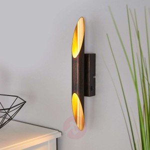 Lampa ścienna LED Bolero, rdzawa, wnętrze złote