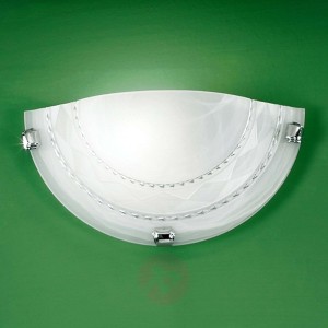 Lampa ścienna Elea z satynowanym kloszem, srebrna