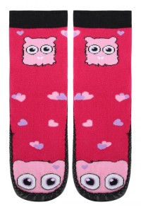 SKARPETKI ZE SKÓRZANĄ PODESZWĄ HOME SOCKS DZIEWCZĘCE