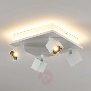 Lampa sufitowa LED Taly, 4 reflektory, kwadrat