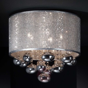 Lampa sufitowa LED Andrómeda z ozdobami
