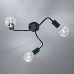Lampa sufitowa Diallo 3-punktowa czarna matowa