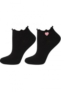SKARPETKI DAMSKIE Z SERDUSZKIEM FOOTIES LOVE S30