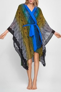 WZORZYSTE PAREO PLAŻOWE MADAME BUTTERFLY COBALT