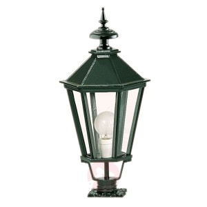 Sześciokątna lampa na cokół K7b, zielona