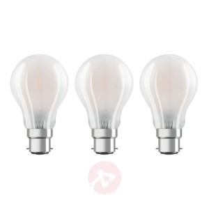 OSRAM żarówka LED B22d Classic 827 7W 3szt. matowa