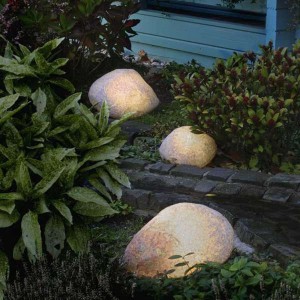 Lampy kamienne z przyłączem gumowym granit 47 cm