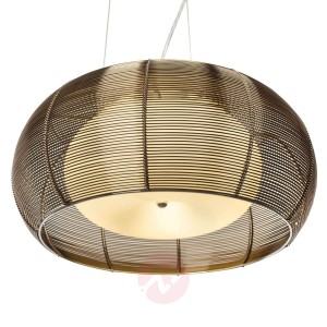 Duża lampa wisząca Relax brąz chrom