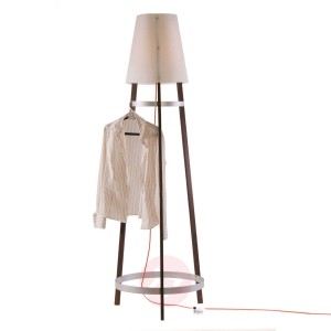 Lampa stojąca Wai Ting Kabel czerwony dąb