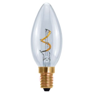 Filam. świeca LED E14 2,2W 922, Curved przezr.