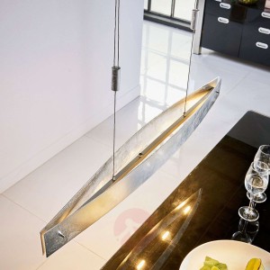 Lampa wisząca LED Lio do jadalnia, srebrna folia