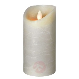 Świeca LED Shine, Ø 7,5 cm, szara, 15 cm