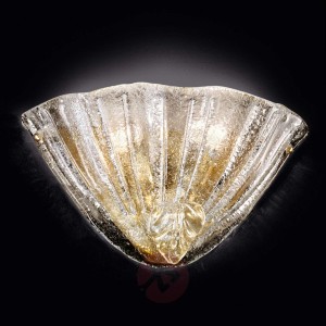 Szklana lampa ścienna Alba z 24-karat. złoceniem