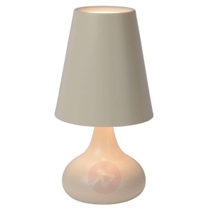 Kremowa lampa stołowa Isla