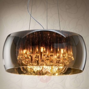 Lampa wisząca Argos z kryształowymi kroplami Ø50cm